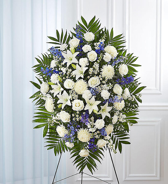 Blue &amp;amp; White Sympathy Standing Spray